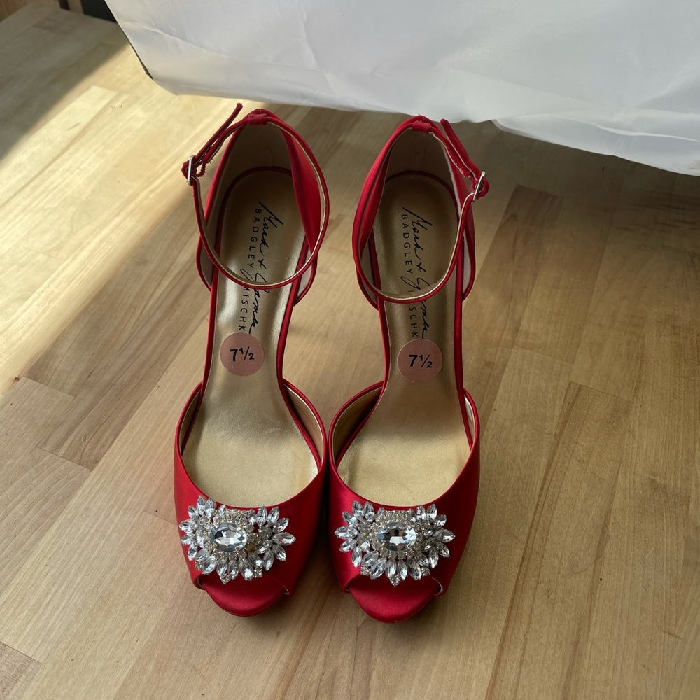 Badgley Mischka Red High Heels